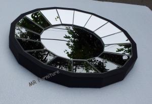 China Wooden Frame Wall Mirror For Dining Room , 40cm Round Wall Mirror Decor wholesale