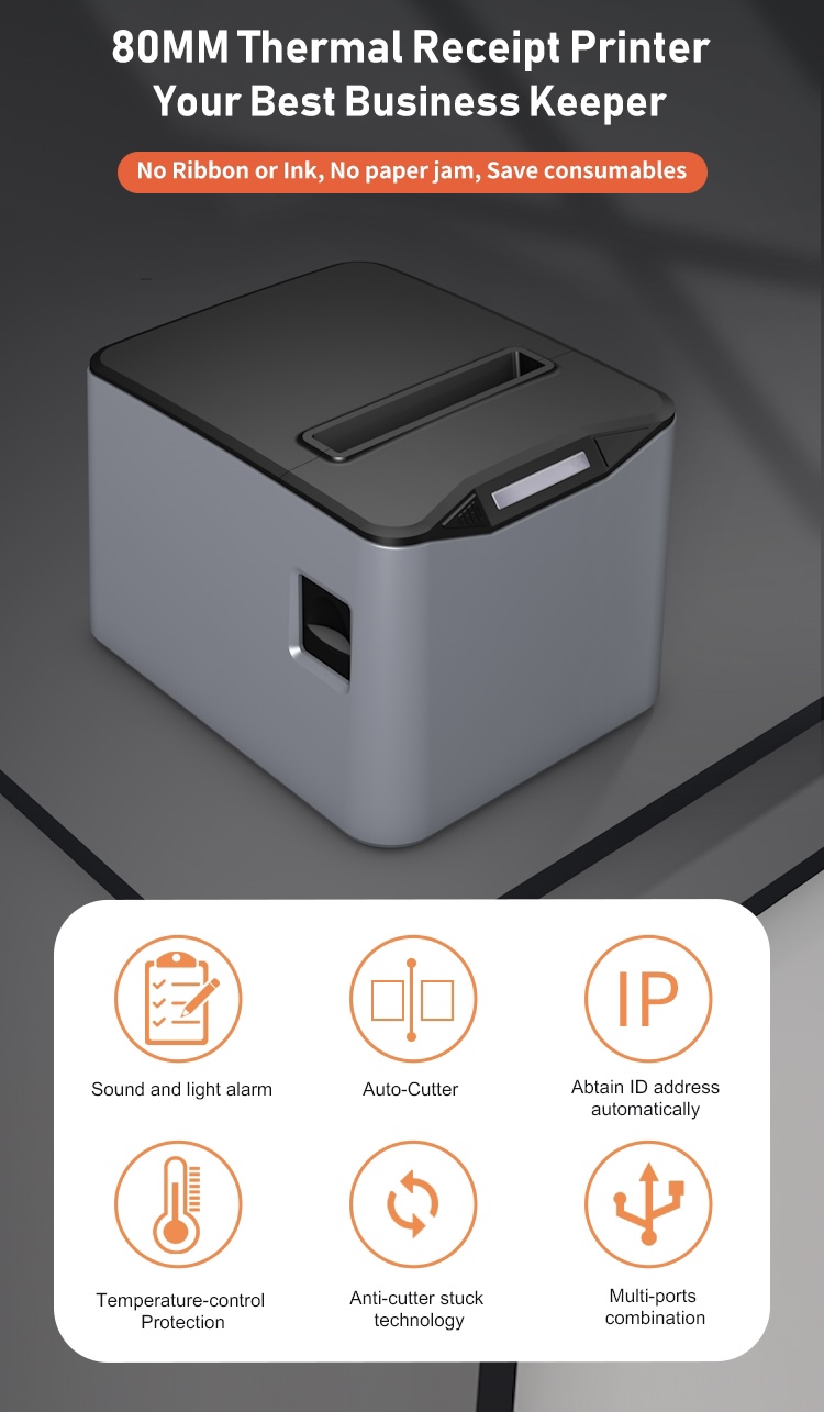 Direct 80mm Thermal Receipt Printer with Automatic Cutter Ready Stock and Private Mold