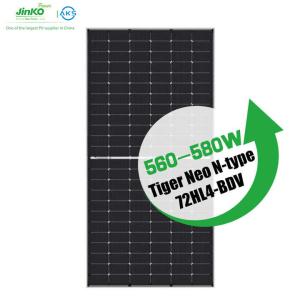 China Jinko Bifacial Solar Panels 560W 565W 570W 575W 580W N Type Solar Cell Hjt Commercial wholesale