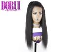 Pre Plucked Yaki Straight Human Hair Wig Kinky Straight Glueless Full Lace Wig