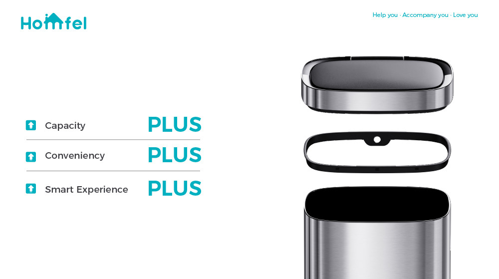 Household 65L Touchless Smart Sensor Waste Bin for Office Kitchen Stainless Steel Automatic Garbage Container