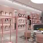 Stainless Steel Electroplating Wig Display Cabinet 5mm Thick MDF