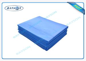 China 100% Virgin Polypropylene Blue Disposable Bed Sheet For Hospital wholesale