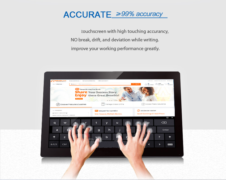 32 Inch Wall Mount Interactive Displays All In One Touch Screen PC