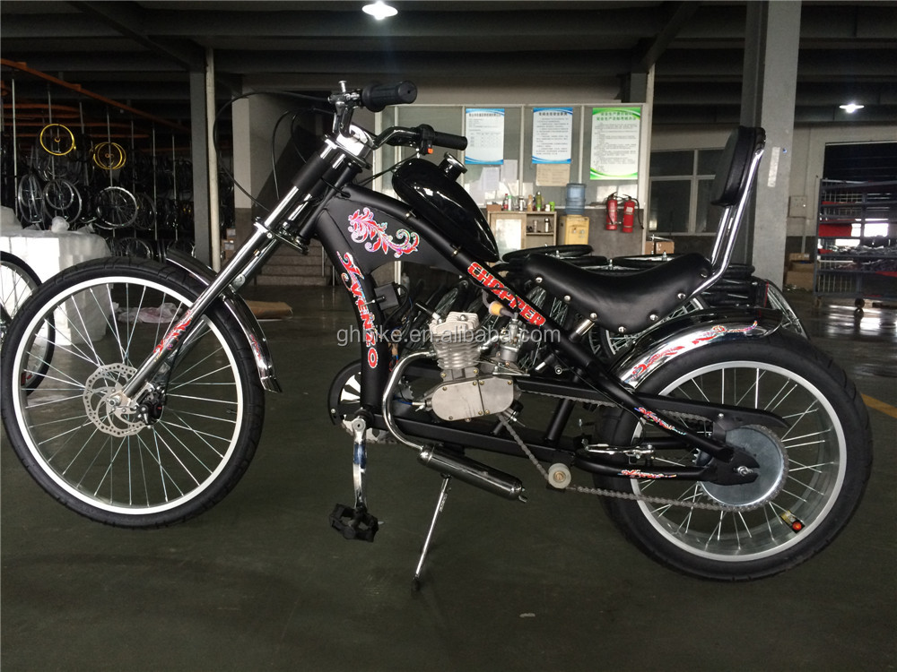 80cc Two Stroke Gas Kit Motorcycle Chopper Bicycle Max. Speed 40km/h for Adult Riders