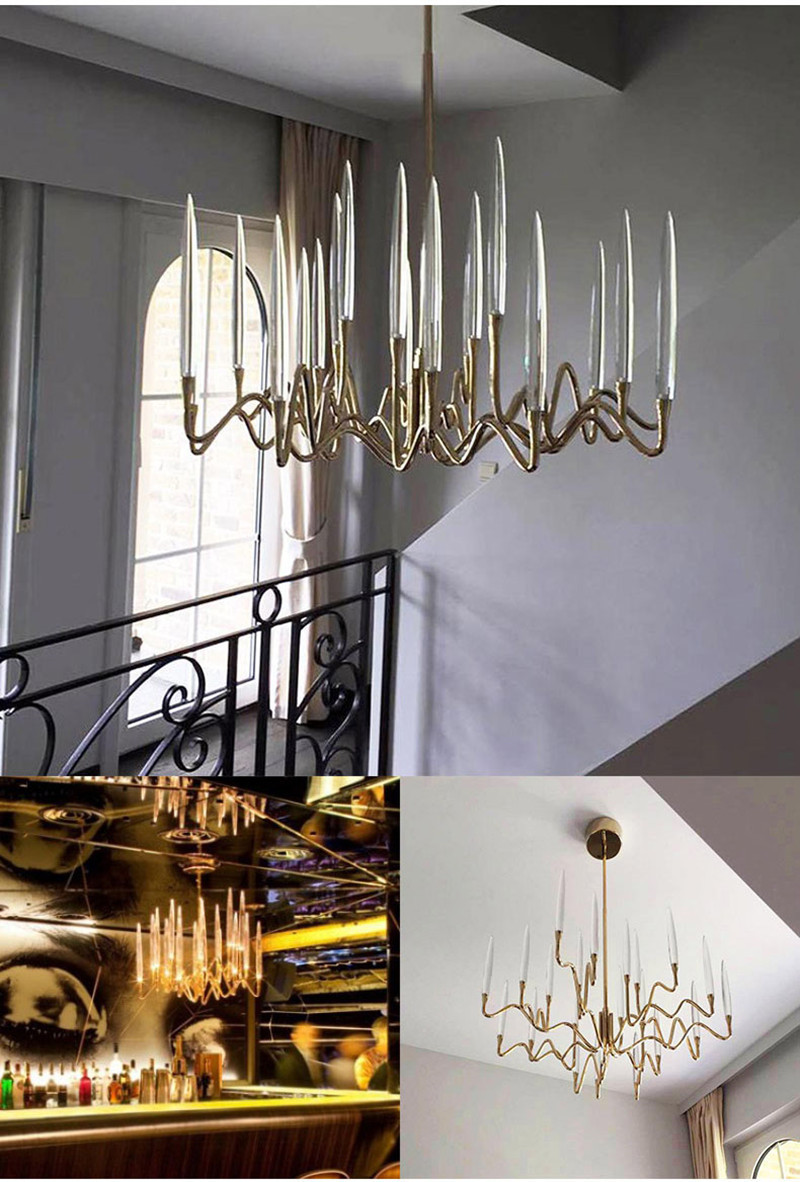 Luxury Crystal Chandelier Living Room Dining Bedroom Gold Silver Chandelier (WH-MI-414)