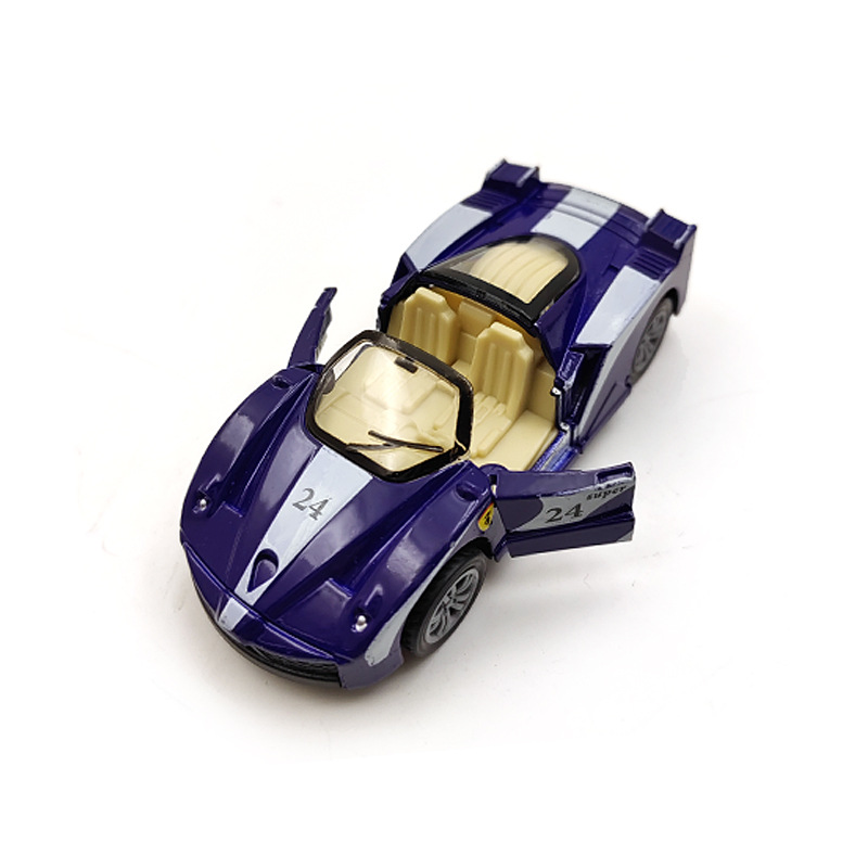 Unisex 1 46 Scale Alloy Toys Simulation Rebound Racing Cars Model with Opening Doors