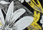 White Magnificent Floral Glass Mosaic Wall Art , Craft Mosaic Tile Floor