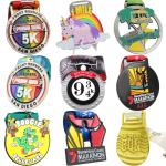 UV Print Metal Custom Medal 110grams/pc for Sports Music Jiu Jitsu Tennis