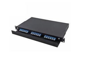 China Draw Type Fiber Optic Patch Panel 36 Ports 19 Feets 1U For Cable Management wholesale