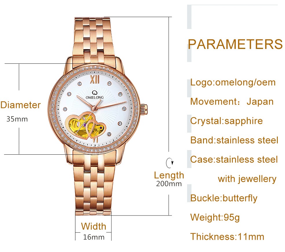 Fashion Rose Gold Automatic Mens Wrist Watches With Stainless Steel Back
