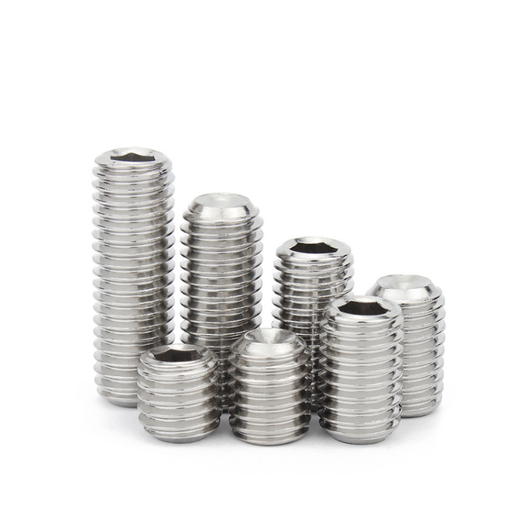 Metric Measurement System SS304 Headless Hexagon Socket Set Screws Passivated Finish