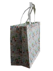 China 4C Printing 120g Sewing Matt PP Woven Shopping Bags For Packaging / Advertising wholesale