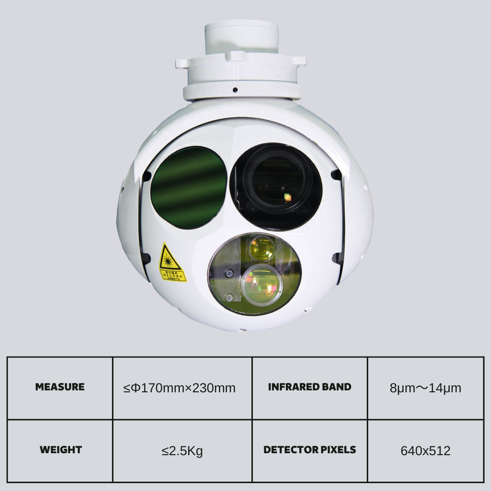 ​640X512 Thermal Drone Pods gimbal High Precision Boresight Stabilization HXTS03