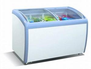China Commercial Glass Top Display Chest Freezer R134A Refrigerant Easy Cleaning wholesale