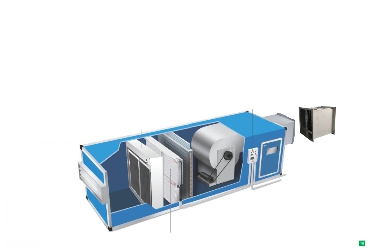 PHT UVC-box equiped with Germicidal Lamps as air sterlizer for Rooftop units ducts or AHU System ducts help kill virus