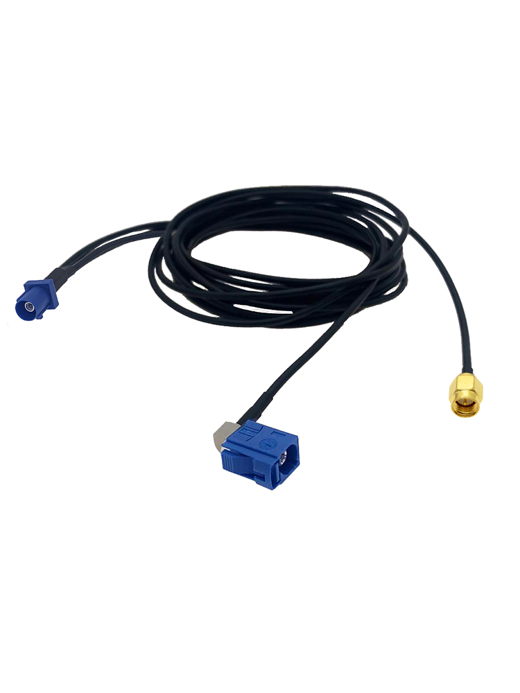 SMA GPS Power Battery Cable 2M 5M Fakra C Male Right Angle Y Type Splitter