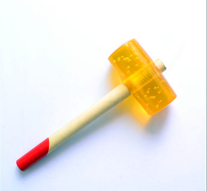 Transparent Rubber Mallet/Rubber hammer with colored wooden handle RHA-3