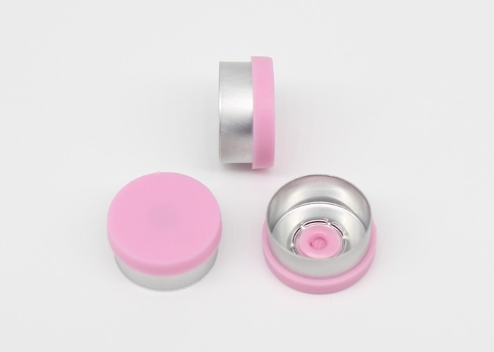 13mm Plane Pink Pharmaceutical Injection Glass Vial Flip Off Caps