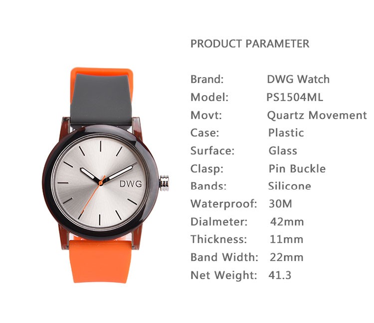 Plastic Case Silicone Strap Watches Women'S Sporting Optimum Performance