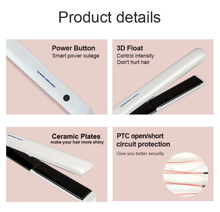 MeStar LED ceramic Flat Iron Hair Straightener 3D Floating Titanium Plates