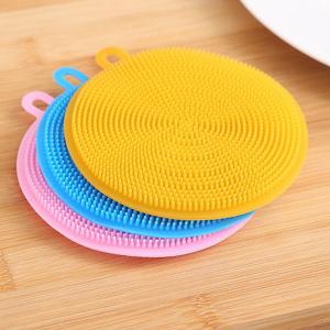 China Heat Insulation Dishwashing Bulk Kitchen Supplies Silicone Dish Scrubber wholesale