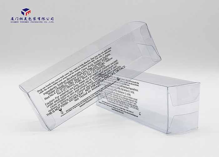 Rectangle Shape Clear PVC Packaging Boxes Two Ends Open Design Offset Printing