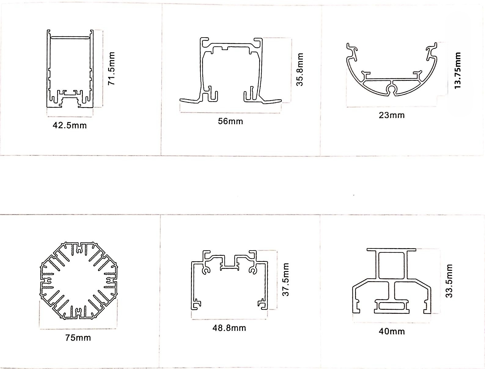 NXF 6000 Series LED Profiles for Cabinet CNC Processing Cutting Punching Architectural Decoration Aluminum Profiles