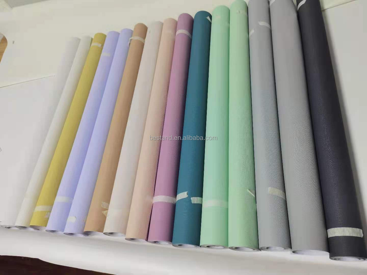 Removable DIY Plain Light Grey Wallpaper 60cm*10m Adhesive Vinyl Wallpaper
