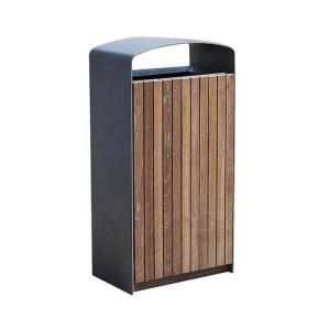 China Modern H1055mm 38L Wooden Recycling Bin For Public wholesale
