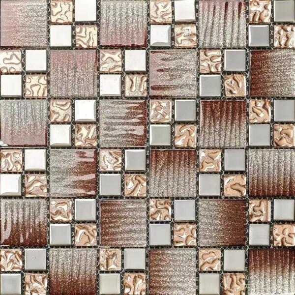 China Latest Mixed Color Glass Crystal Mosaic Tiles Bathroom Wall