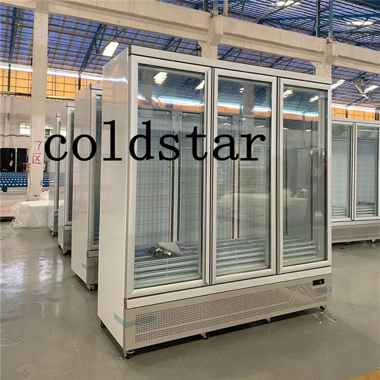 Comercial Supermarket Glass Door Beer Cold Drink Display Fridge Refrigerator