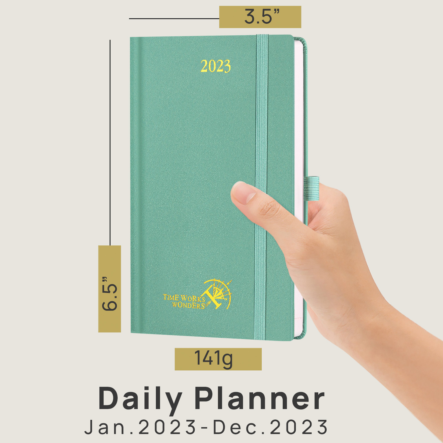 Green 4.25" X 6.75" Custom Academic Planner Hard Cover