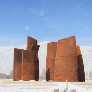 China Outdoor Nature Rusted Metal Sculpture , Large Corten Steel Architecture Sculpture wholesale