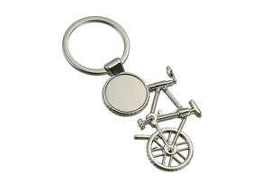 China Bicycle Metal Laser Engraved Keyrings Logo Bike Key Chain Souvenir Gift wholesale