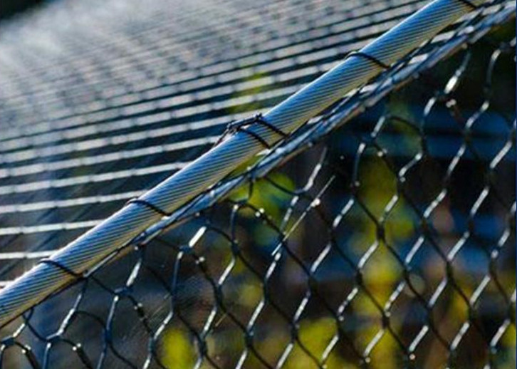 Light Weight 50*50mm Rope Net Fence 304 Stainless Steel Cable Mesh