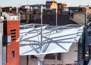 China Prefabricated Walkways Tulip Umbrella Automatic Durable Membrane Structures wholesale