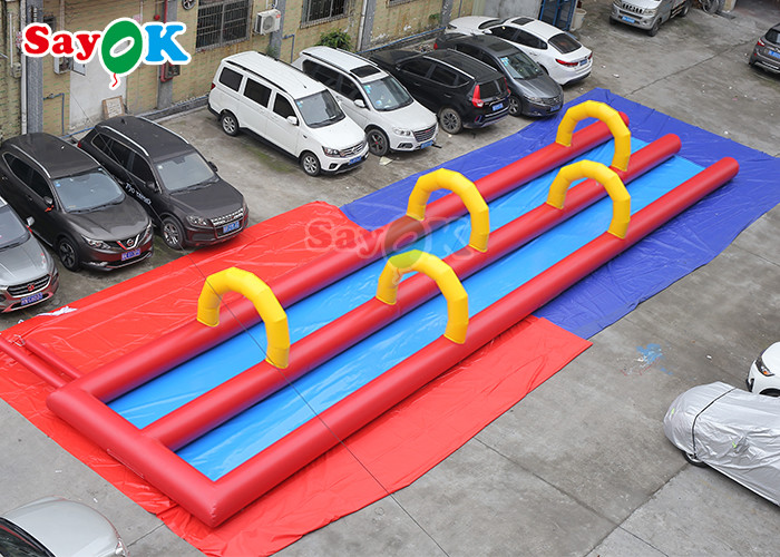 Outdoor Inflatable Slide Attractive Entertainment 20m Giant Inflatable Water Slide For Amusement Park