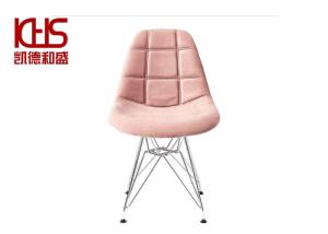 China Hotel Restaurant Scandinavian Kitchen Chairs Metal Frame Lounge Chair With Cushion wholesale