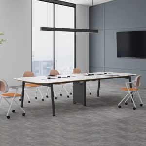 Office Furniture Customizable Wooden White Rectangle Conference Table