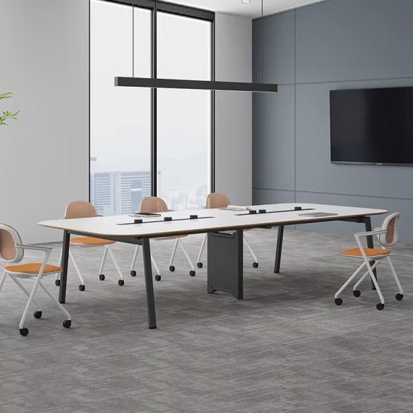 Office Furniture Customizable Wooden White Rectangle Conference Table