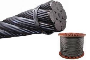 China 6×19 Ungalvanized Steel Wire Rope API 9A FC/IWRC Oil Drilling wholesale