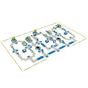 China Inflatable Floating Water Obstacle Course / Water Park Playground Equipment wholesale