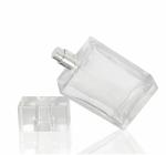 100ml Transparent Square Glass Perfume Bottle Pump Sprayer