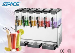China Fast Cooling Six Tank Juice Dispenser Machine , Electric Beverage Dispenser wholesale