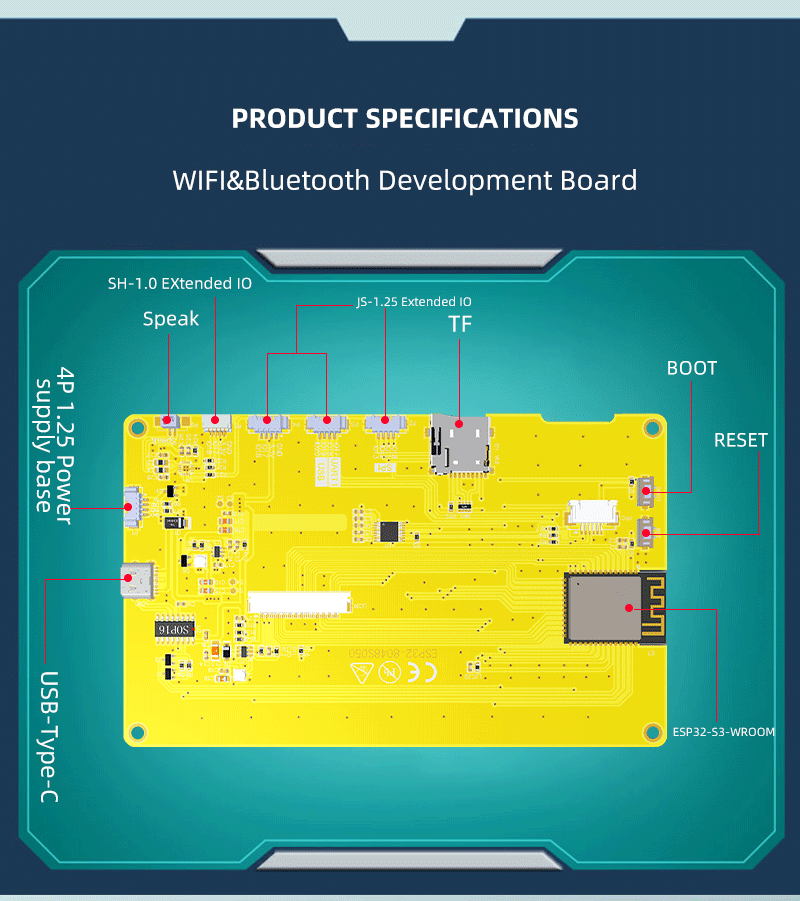 5.0 Inch Esp32 Tft Lcd Display HMI Arduino Tft Module IPS LVGL WIFI Bluetooth