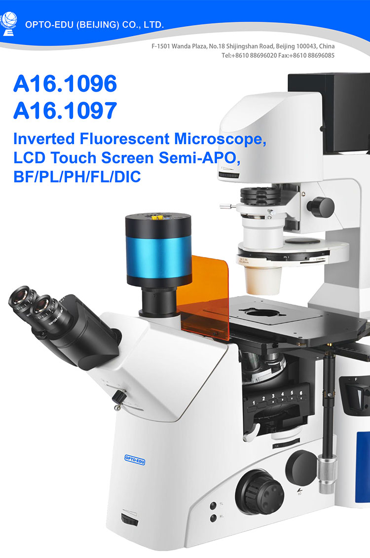 Opto Edu A16.1097 Lcd Touch Screen Fluorescence Stereomicroscope