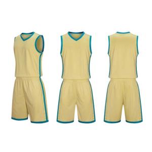 China Yellow Blue Loose Football Training Tracksuits Sweat Absorbing Youth Sports Jersey wholesale