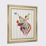 Chinese Zodiac Framed Art Twelve Animals Pig Home Decor Ribbon Painting