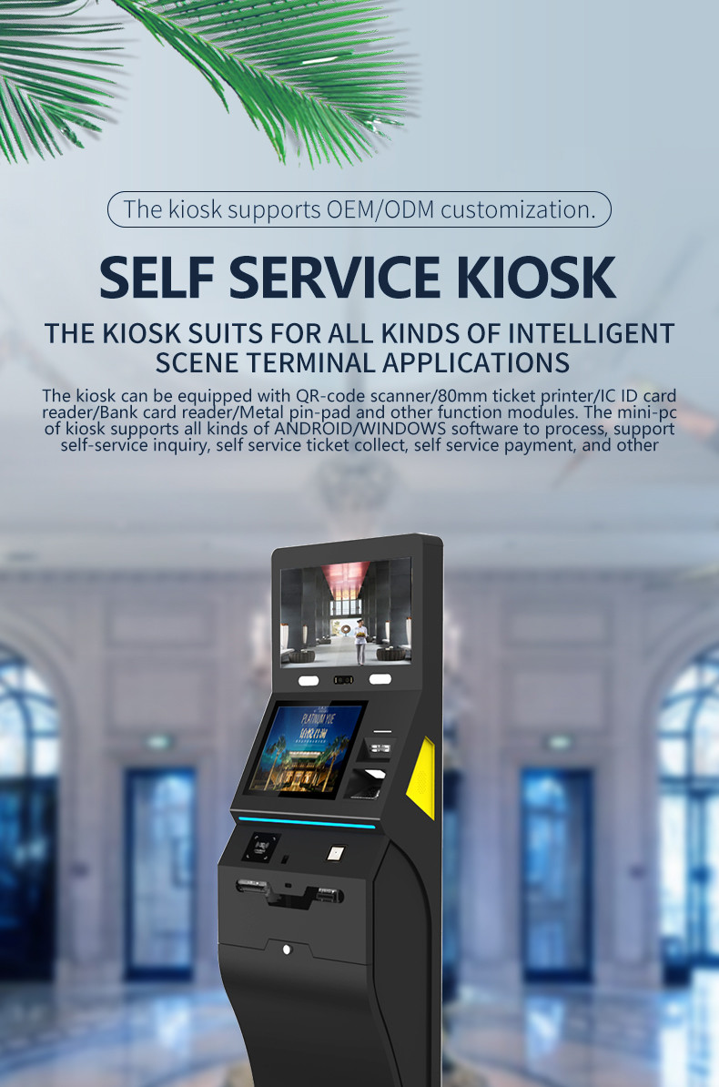 Hotel Card Reader Self Service Check In And Check Out Terminal